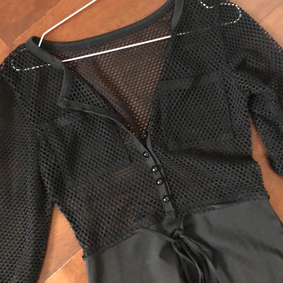Amazing black fishnet long sleeve dress - Picture 2 of 4